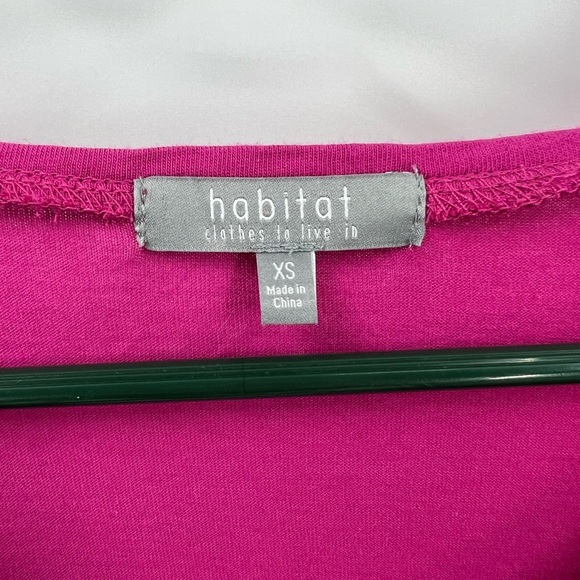 Habitat clothes to live in- V-neck high low pink tunic length oversized top XS - Picture 10 of 10